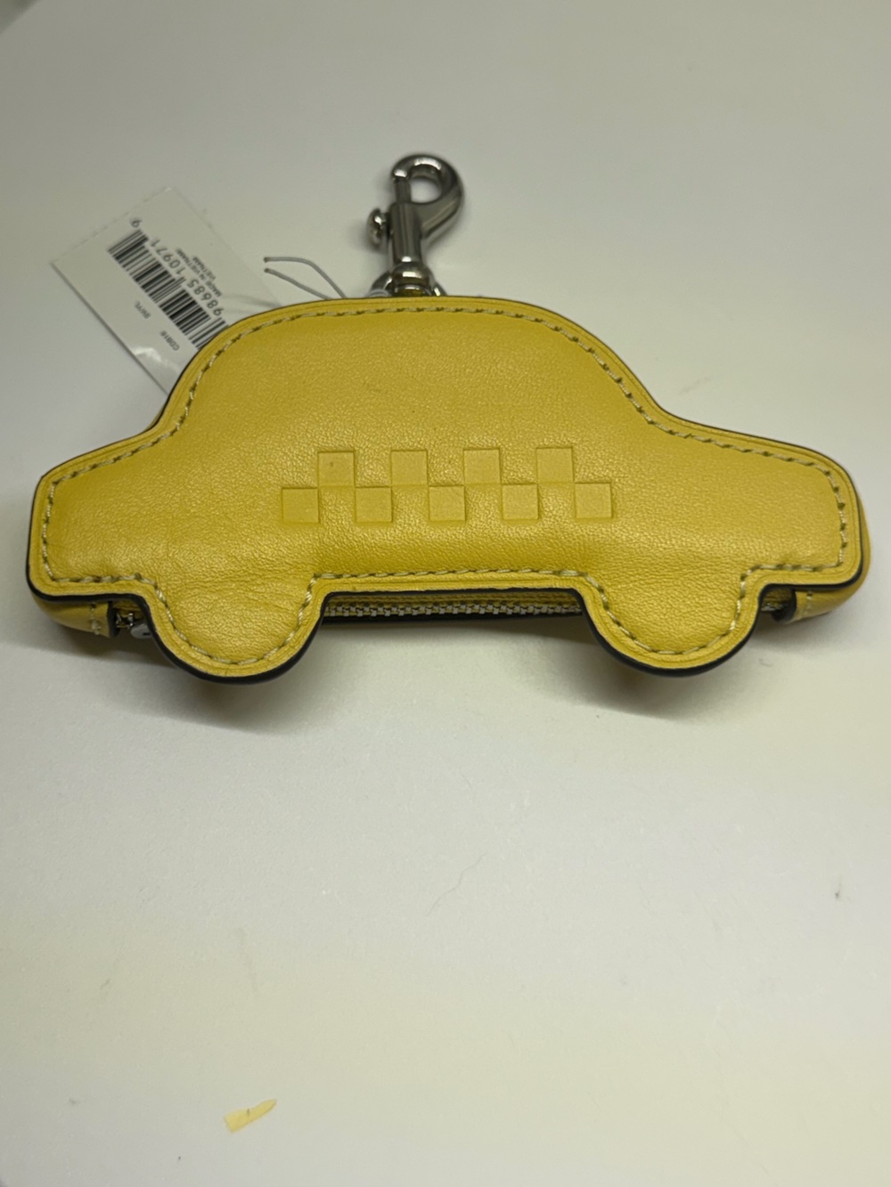 Coach Yellow Car-Shaped Leather Key & Card Holder